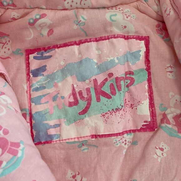 Vintage 80s 90s TidyKins Pink Elephant Pink Snowsuit - Picture 12 of 16